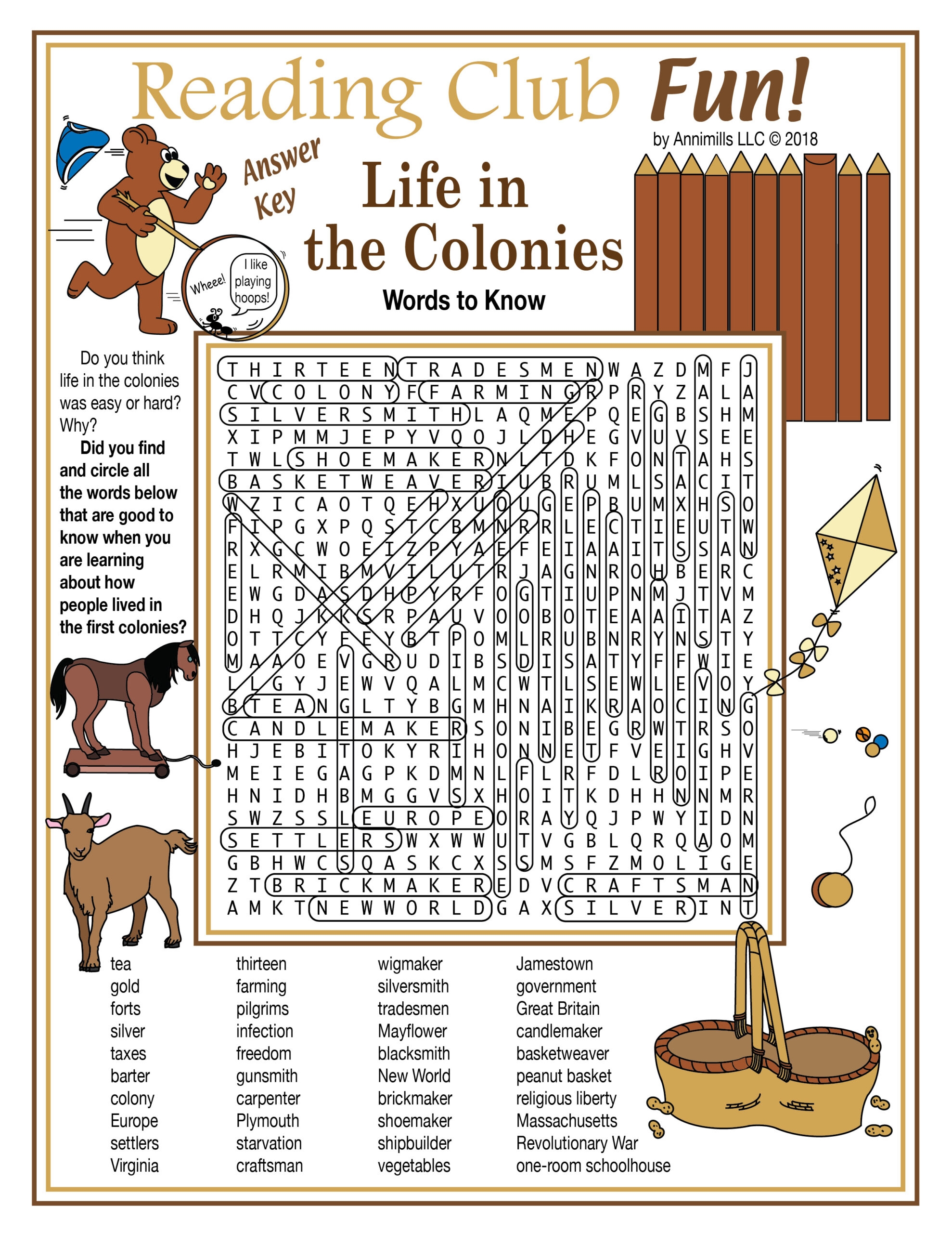 Life In The Colonies American History Printable Word Search Puzzle Made By Teachers Life In The Colonies American History Printable Word Search Puzzle Made By Teachers