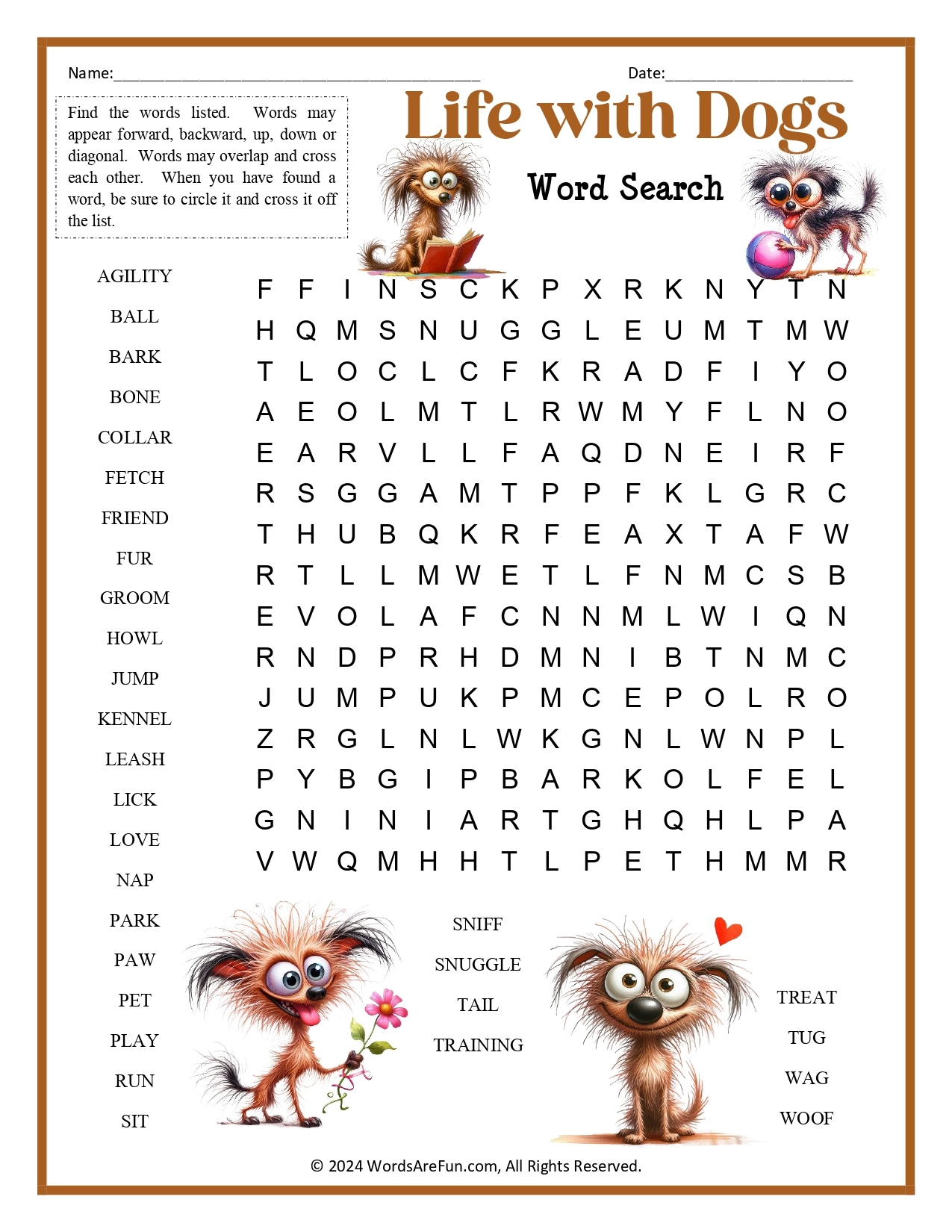 Printable Dog Crossword Puzzles Printable Dog Crossword Puzzles