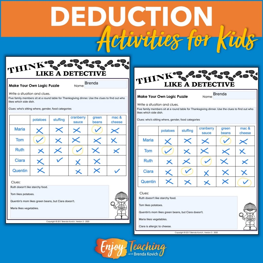 Logic Puzzles For Kids Deductive Reasoning Make Your Own Logic Puzzles For Kids Deductive Reasoning Make Your Own