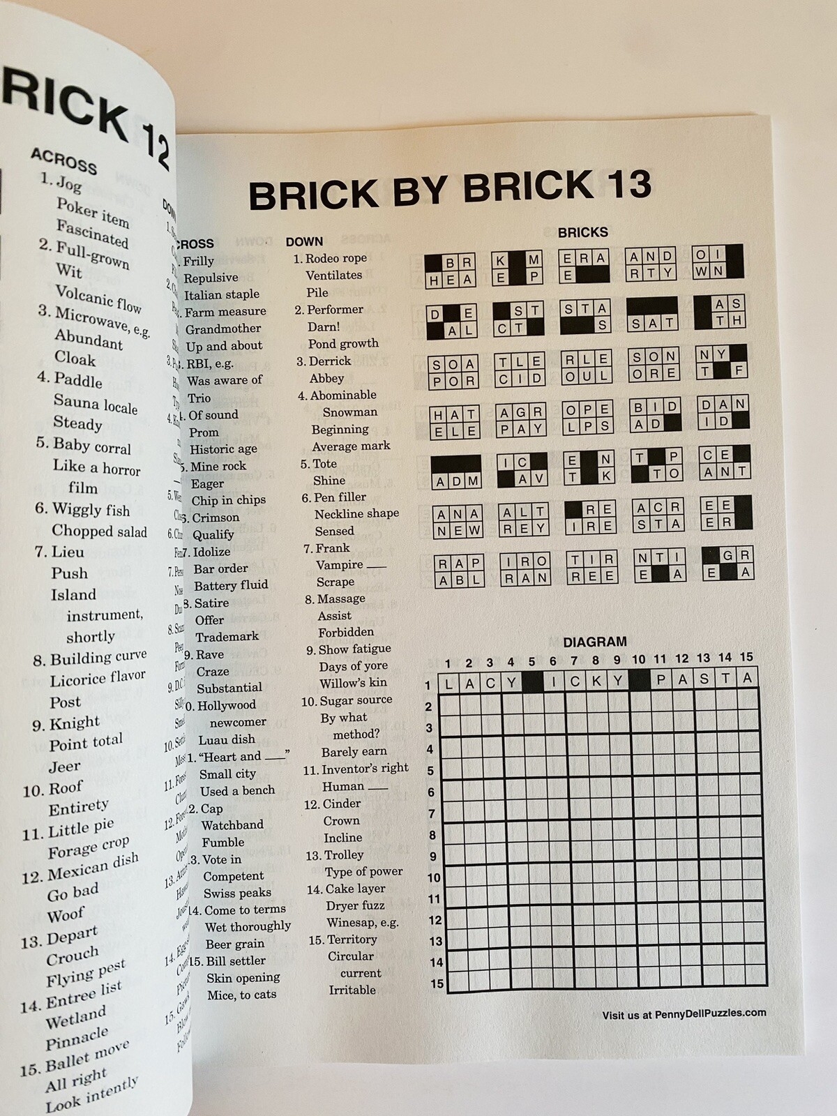 Lot Of 2 BRICK BY BRICK Penny Press Selected Puzzles DELL Variety Crosswords X Universidad Industrial De Santander