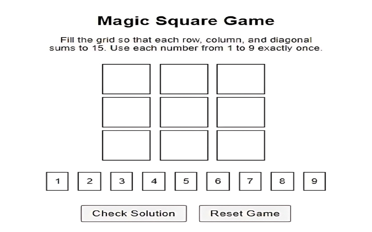 Magic Square Puzzle Chrome Web Store Magic Square Puzzle Chrome Web Store