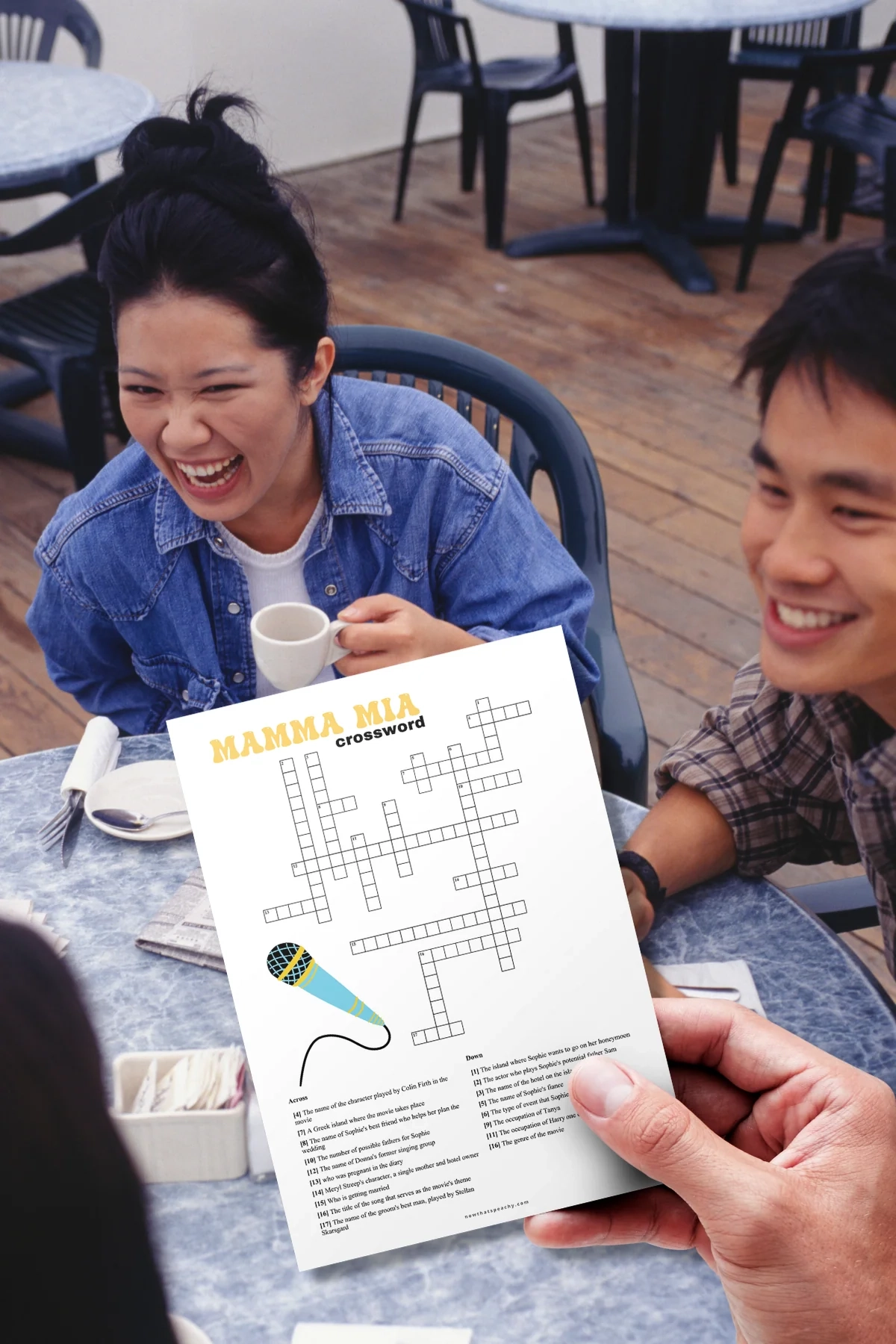 Mamma Mia Crossword Puzzle Movie Game Printable Instant Download Now That s Peachy