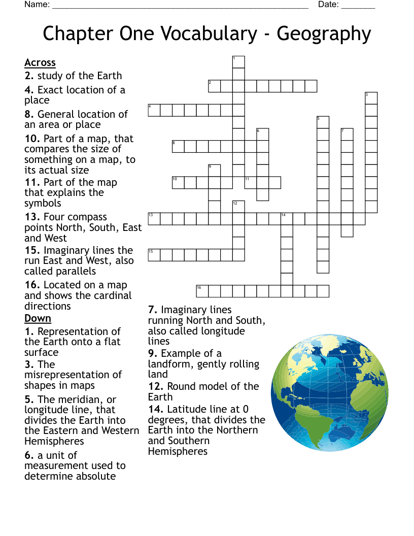 Maps Crossword WordMint Maps Crossword WordMint