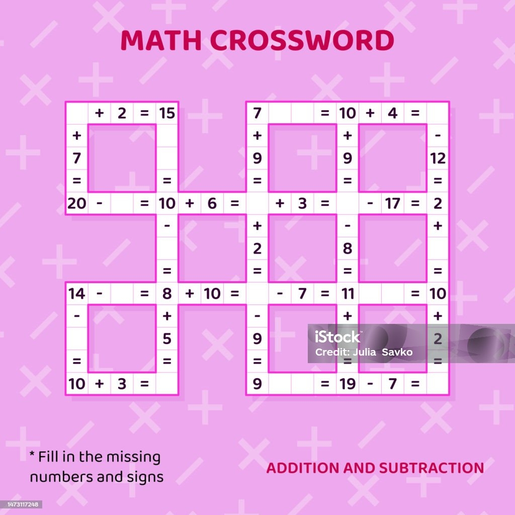 Maths Crossword Puzzles Printable