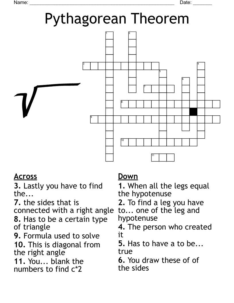 Math Crossword WordMint Math Crossword WordMint