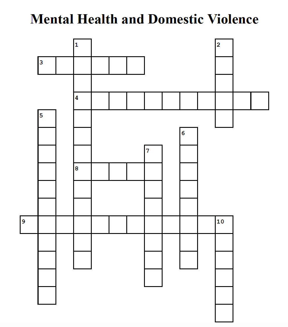 Mental Health And Domestic Violence Crossword Puzzle Hope s Door Mental Health And Domestic Violence Crossword Puzzle Hope s Door