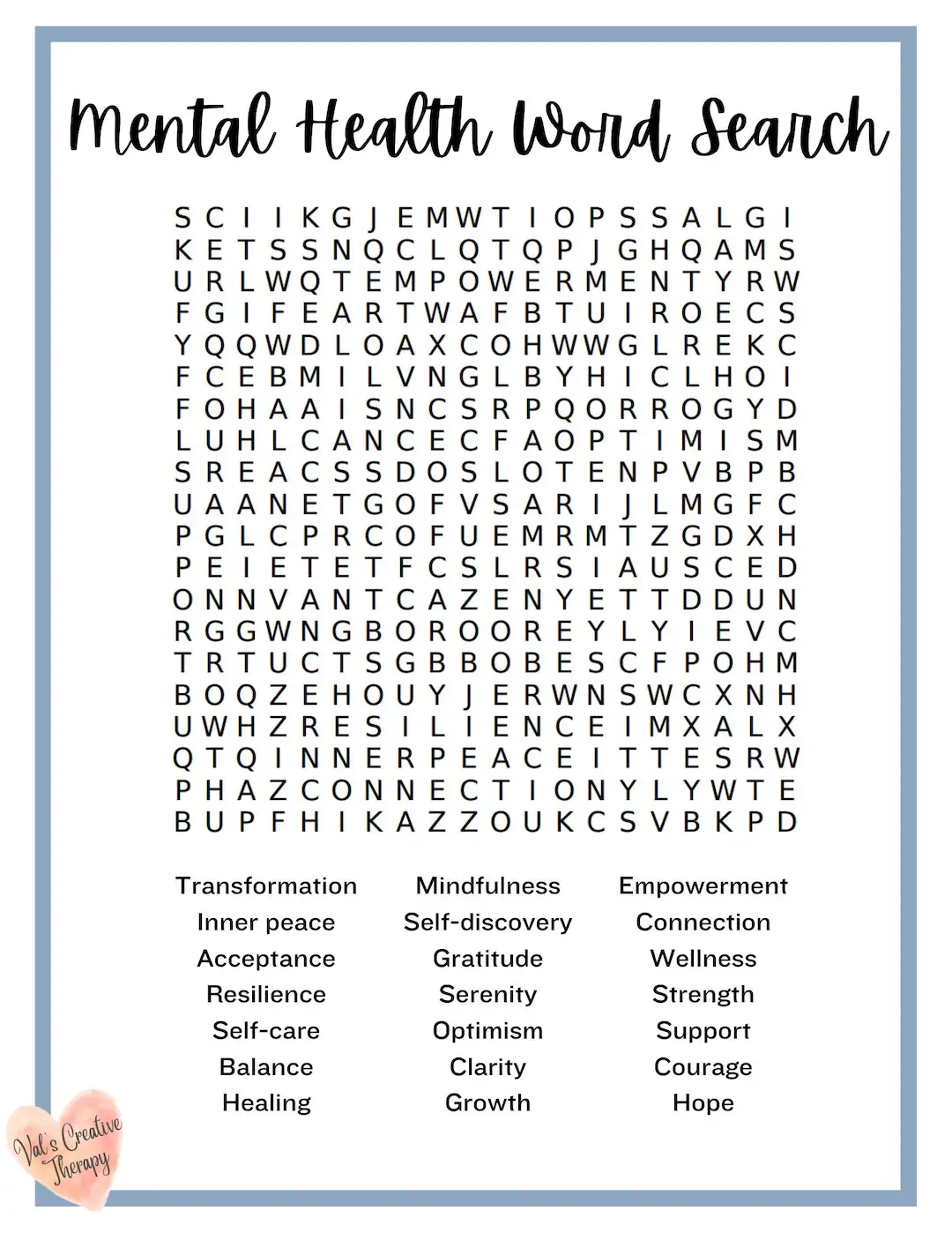 Mental Health Crossword Calming Crossword Puzzle Feel Good Puzzle Etsy Mental Health Crossword Calming Crossword Puzzle Feel Good Puzzle Etsy