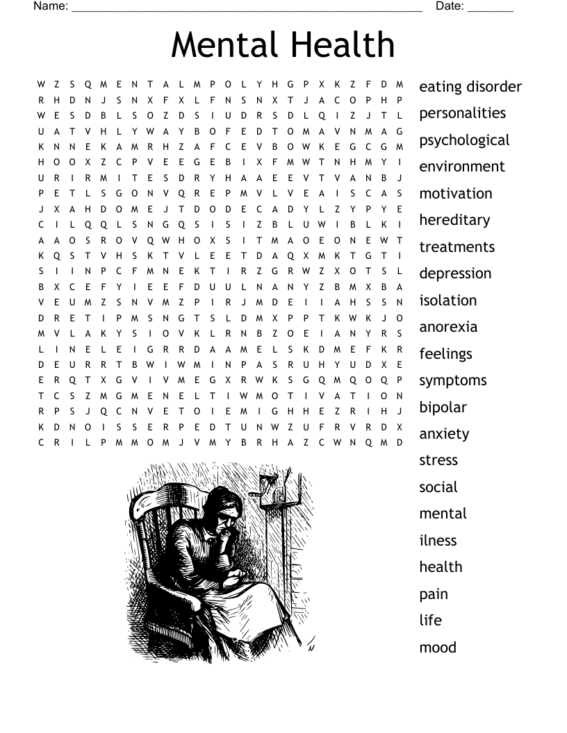 Mental Health Crosswords Word Searches Bingo Cards WordMint Mental Health Crosswords Word Searches Bingo Cards WordMint