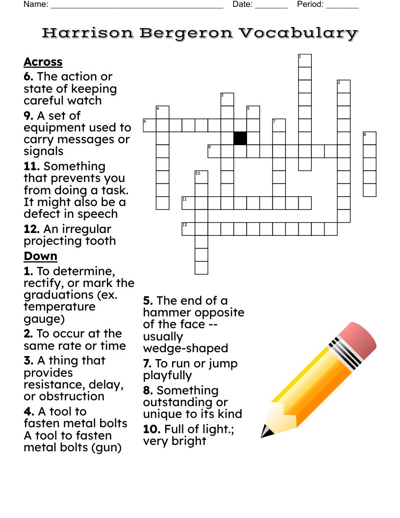 Junior High Printable Crossword Puzzles Junior High Printable Crossword Puzzles