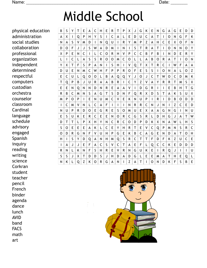 Printable Puzzles For Middle Schoolers Printable Puzzles For Middle Schoolers