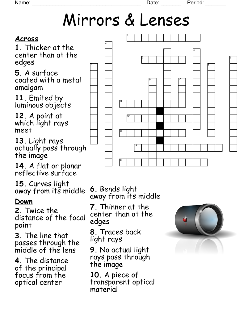 Mirrors And Lenses Word Search WordMint Mirrors And Lenses Word Search WordMint