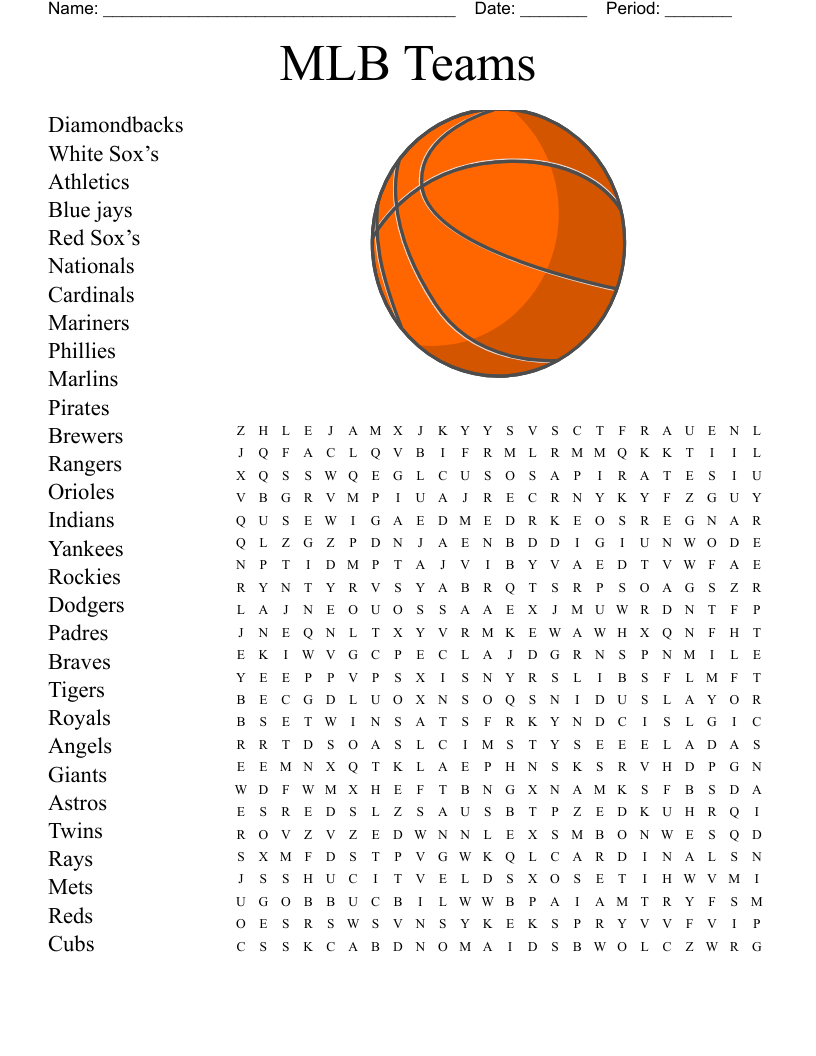 Printable Crossword Puzzles 2025 Mlb Crossword