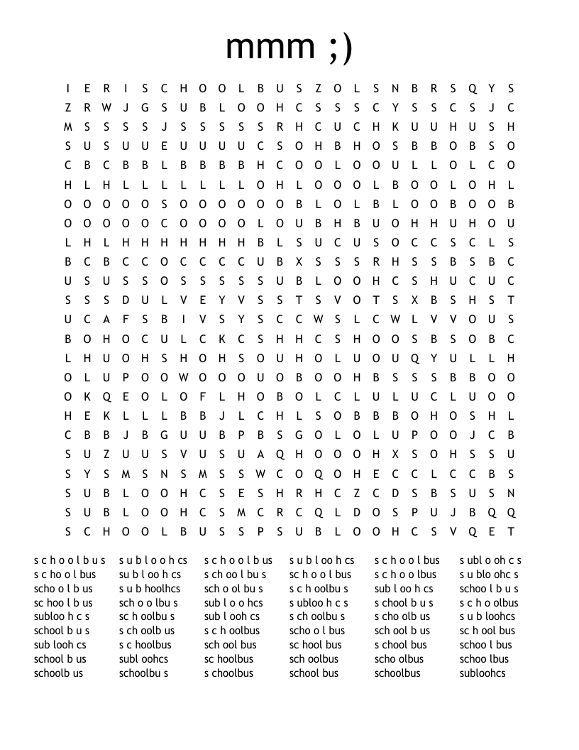 Mmm Word Search WordMint Mmm Word Search WordMint