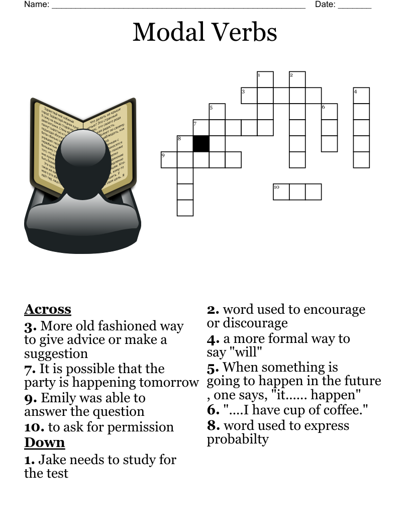 Modal Verbs Crossword WordMint Modal Verbs Crossword WordMint