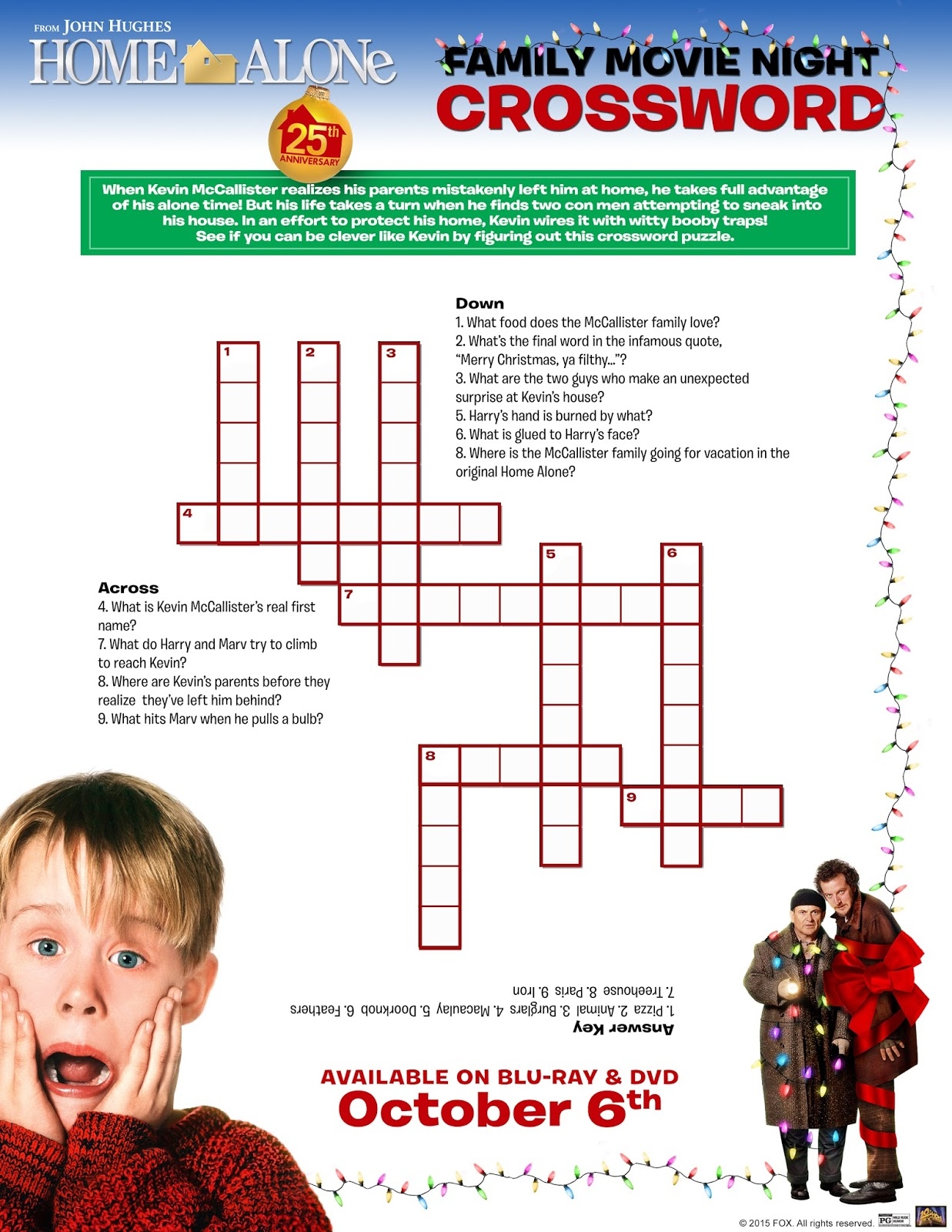 Movie Themed Crossword Puzzles Printable Movie Themed Crossword Puzzles Printable
