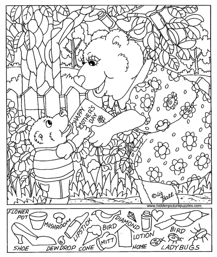 Mother s Day Hidden Picture Puzzle Mother s Day Hidden Picture Puzzle