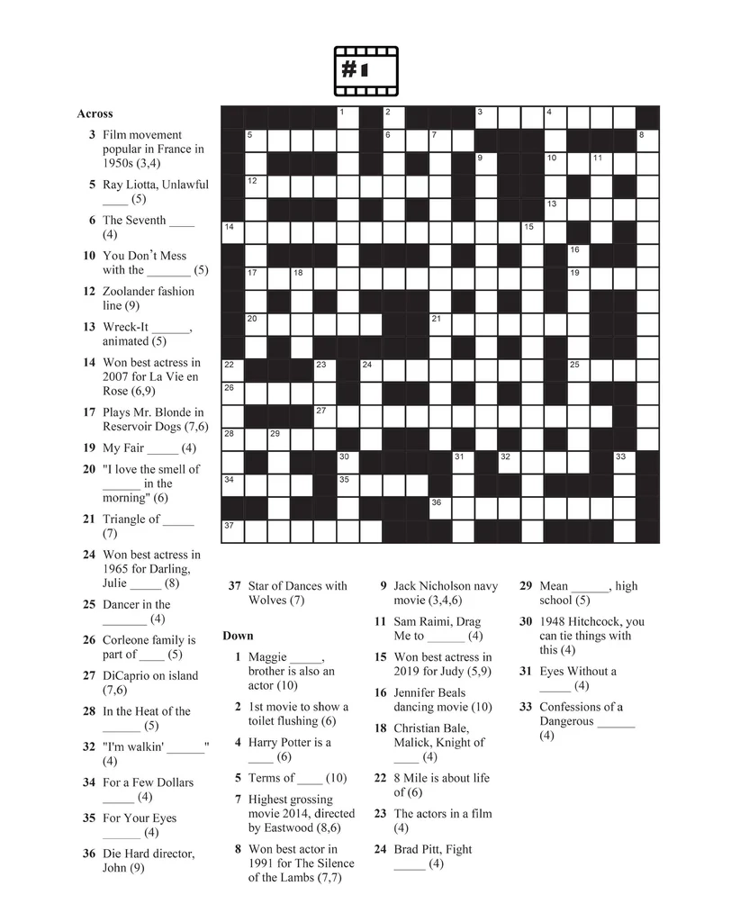 Movie Crossword Puzzles Fun Film Trivia Book Dylanna Press Movie Crossword Puzzles Fun Film Trivia Book Dylanna Press