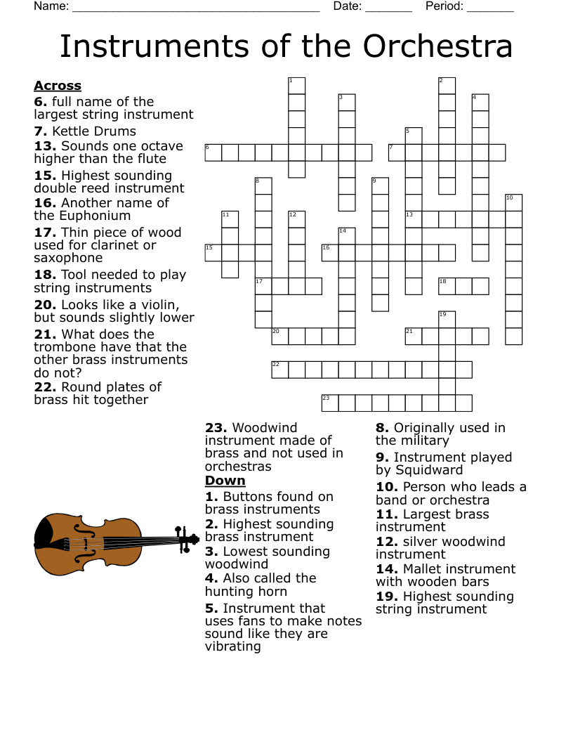 Music Crossword WordMint