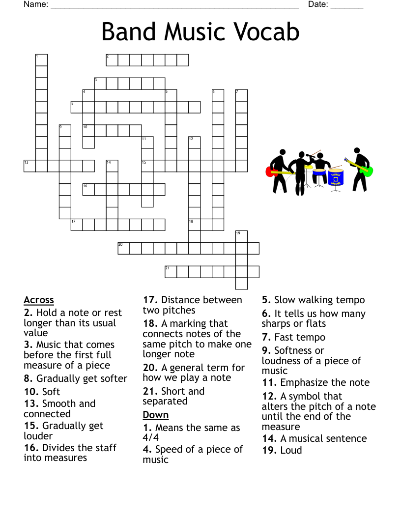 Music Theory Crossword WordMint