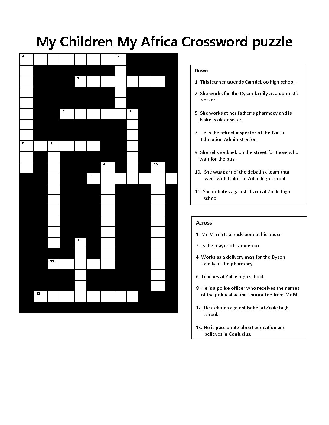 Childrens Printable Crossword Puzzles Childrens Printable Crossword Puzzles