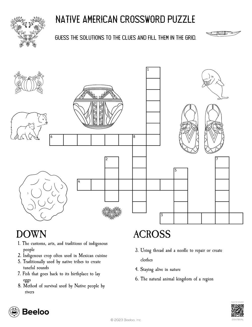 Native American Crossword Puzzle Beeloo Printable Crafts And Activities For Kids Native American Crossword Puzzle Beeloo Printable Crafts And Activities For Kids