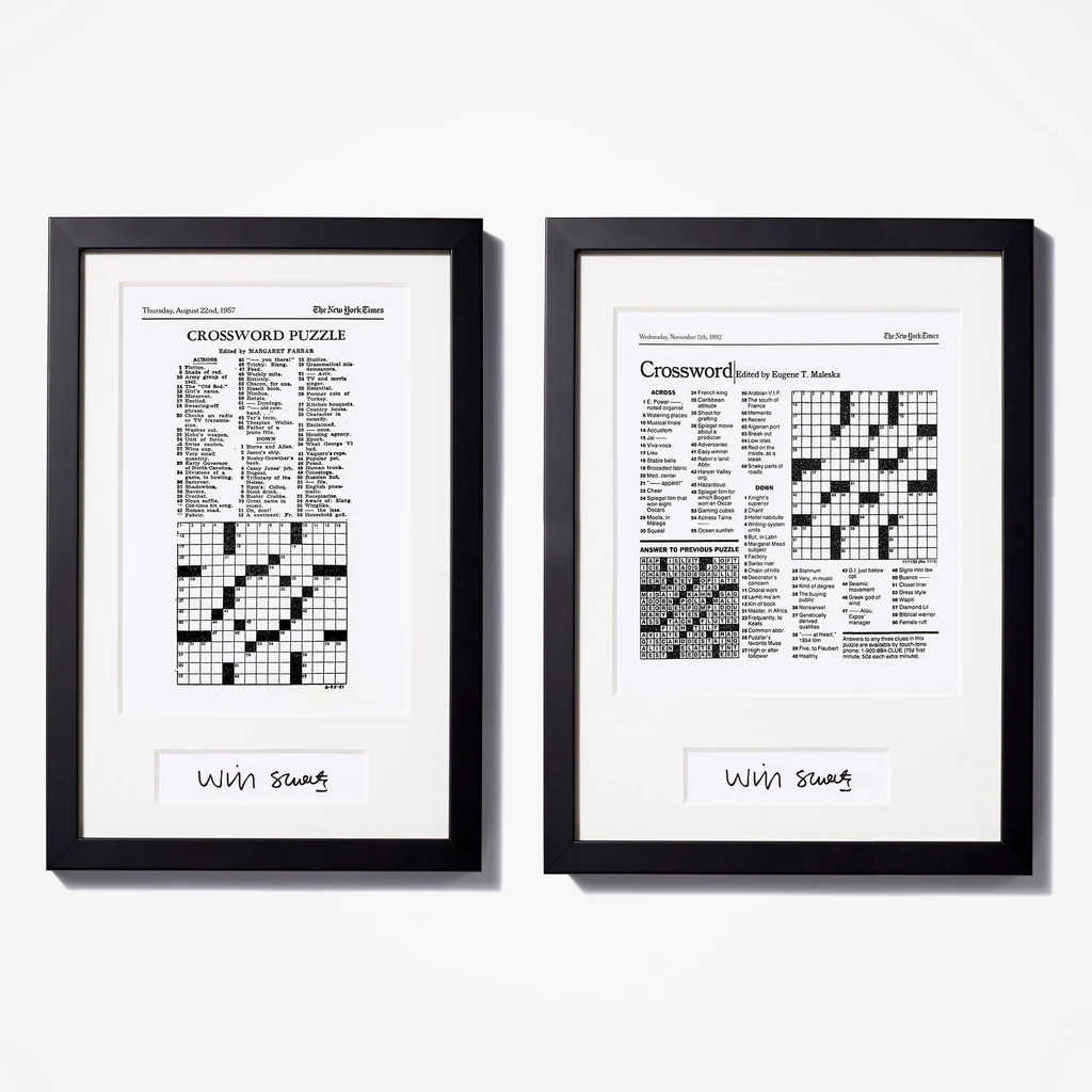 New York Times Crossword Puzzle Reprint The New York Times Store New York Times Crossword Puzzle Reprint The New York Times Store