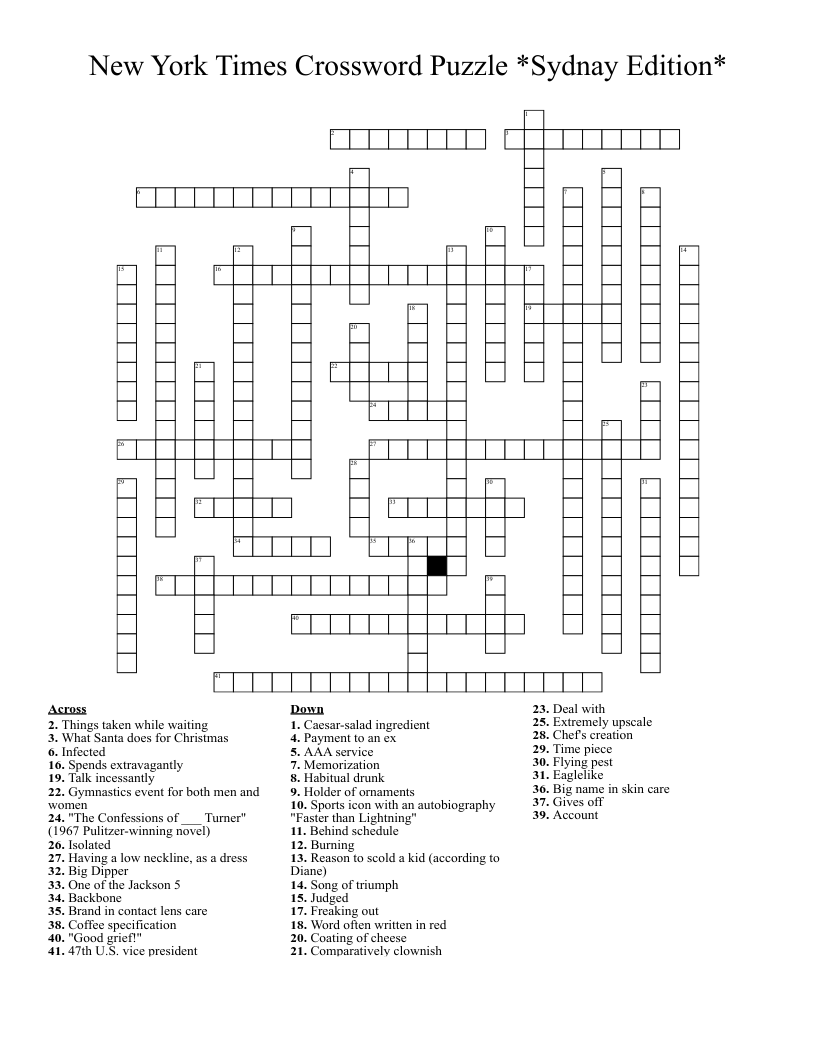 Ny Times Crossword Puzzles Printable Ny Times Crossword Puzzles Printable