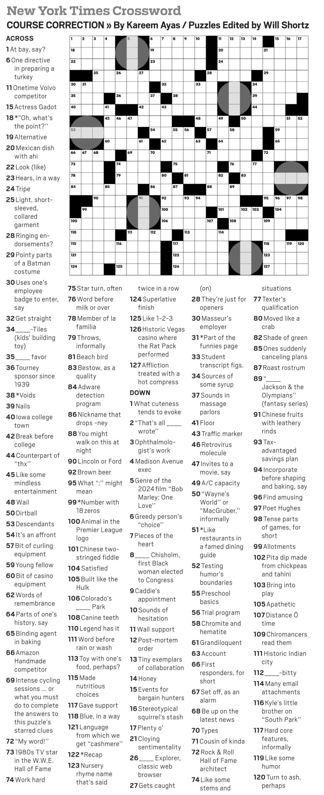 New York Times Daily Crossword Puzzles New York Times Daily Crossword Puzzles