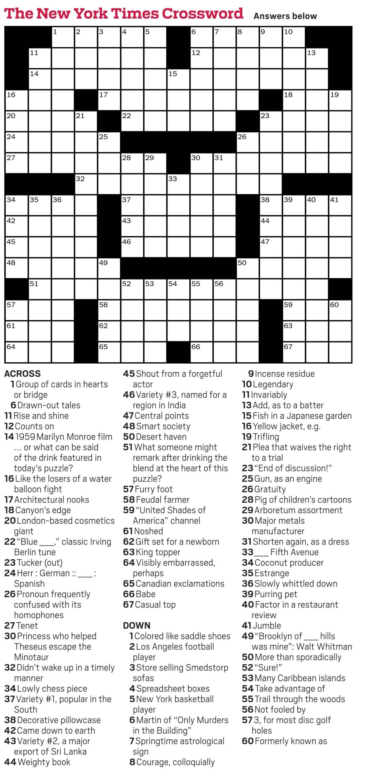 German Crossword Puzzles Printable German Crossword Puzzles Printable