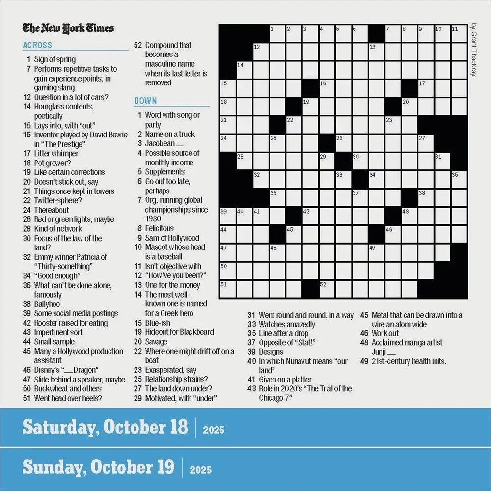 New York Times Daily Crosswords 2025 Page a Day Desk Calendar Calendars New York Times Daily Crosswords 2025 Page a Day Desk Calendar Calendars