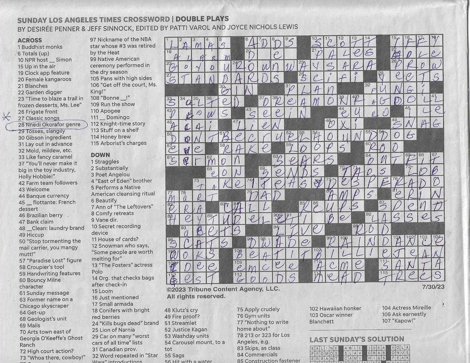 Nnedi Okorafor PhD X My Neighbor Came Rushing To My Home Yesterday To Show Me Sunday s Los Angeles Times Crossword Puzzle Heehee I m Mentioned In It Https t co x8ZfKt1tVl X Nnedi Okorafor PhD X My Neighbor Came Rushing To My Home Yesterday To Show Me Sunday s Los Angeles Times Crossword Puzzle Heehee I m Mentioned In It Https t co x8ZfKt1tVl X