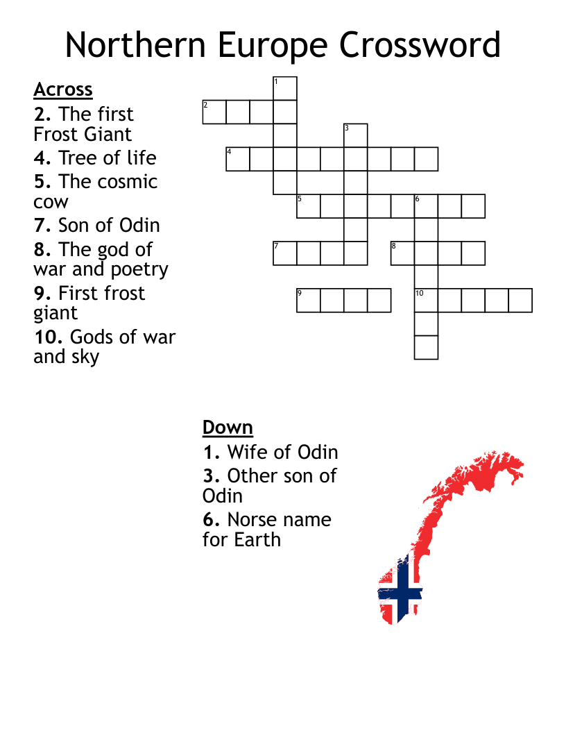 NORSE MYTHOLOGY Crossword WordMint NORSE MYTHOLOGY Crossword WordMint