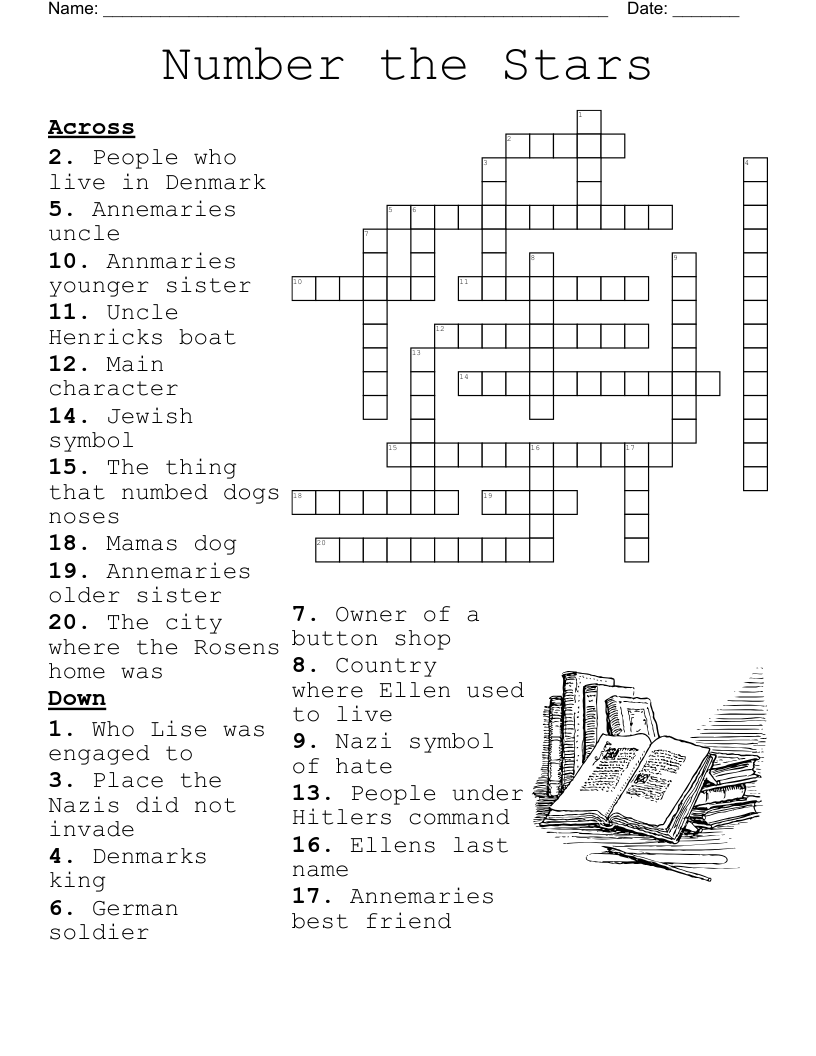 Number The Stars Crossword WordMint Number The Stars Crossword WordMint