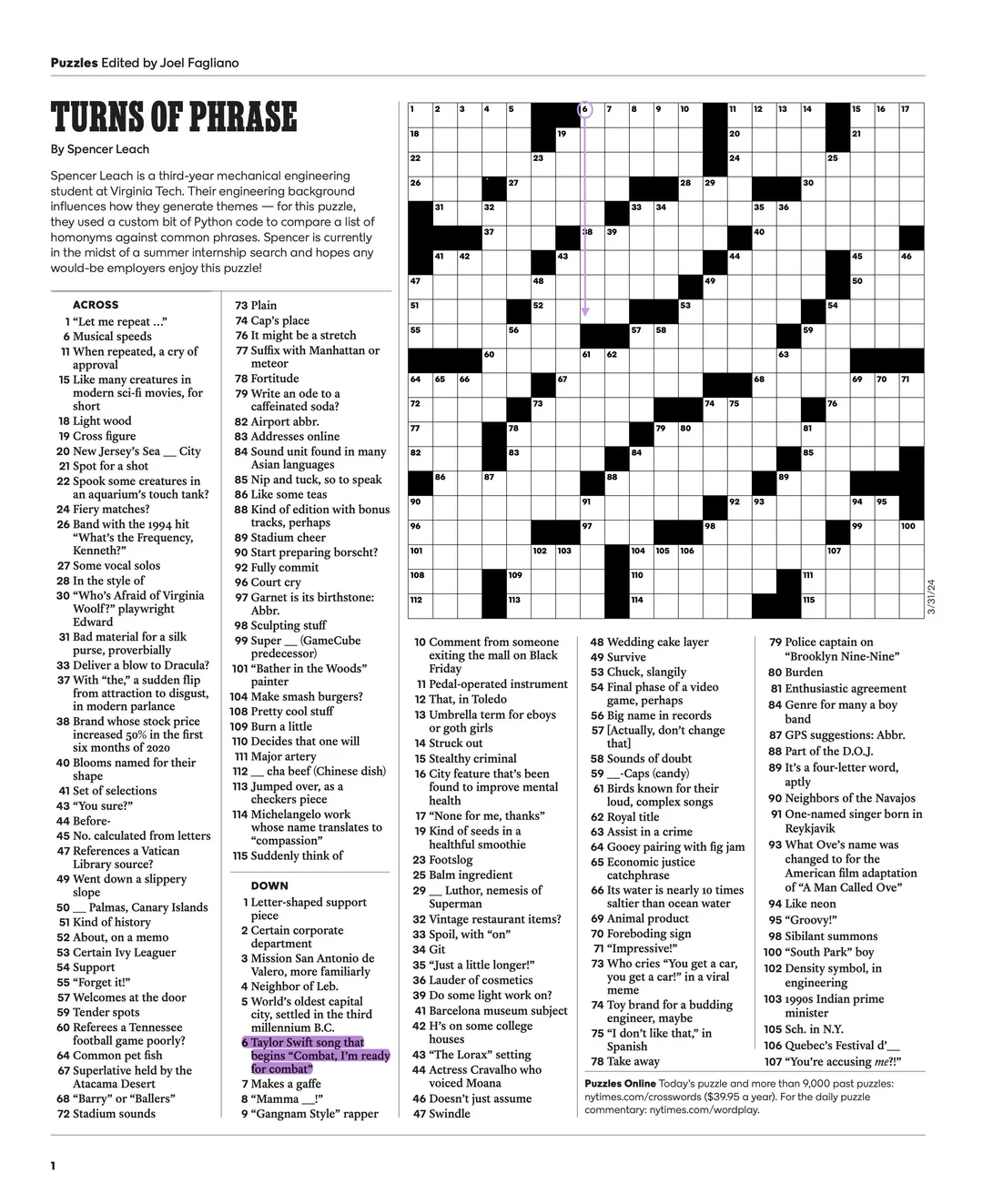 NYT Crossword 9 Letters Taylor Swift Song That Begins Combat I m Ready For Combat R TaylorSwift NYT Crossword 9 Letters Taylor Swift Song That Begins Combat I m Ready For Combat R TaylorSwift