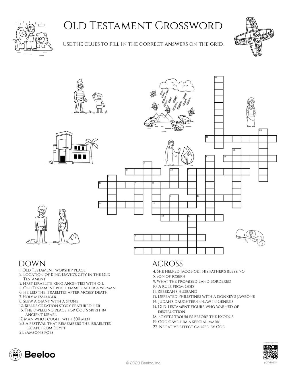Old Testament Crossword Beeloo Printable Crafts And Activities For Kids Old Testament Crossword Beeloo Printable Crafts And Activities For Kids