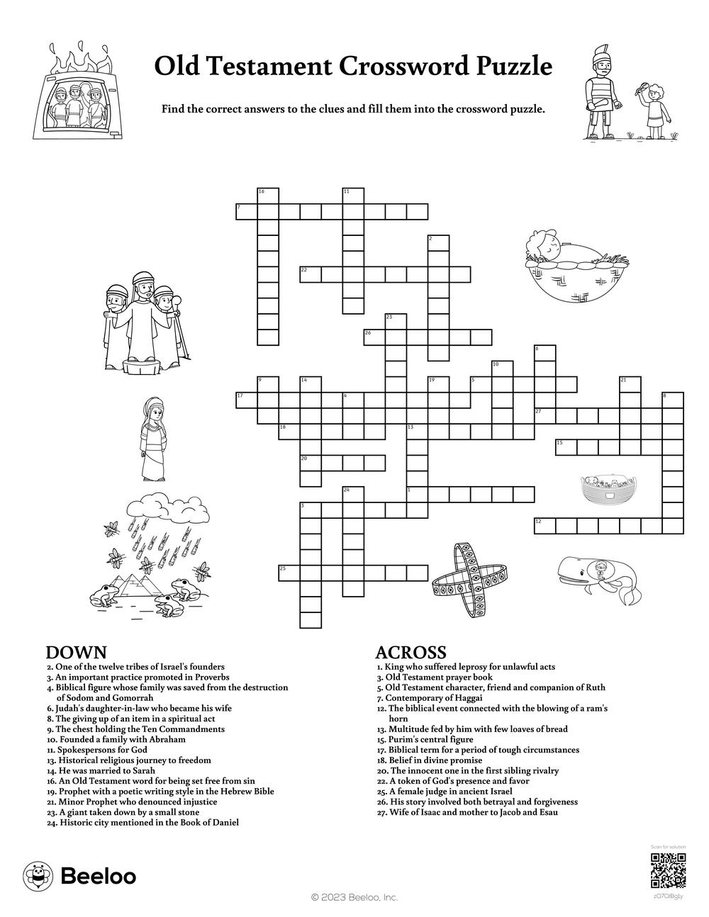 Old Testament Crossword Puzzle Beeloo Printable Crafts And Activities For Kids Old Testament Crossword Puzzle Beeloo Printable Crafts And Activities For Kids