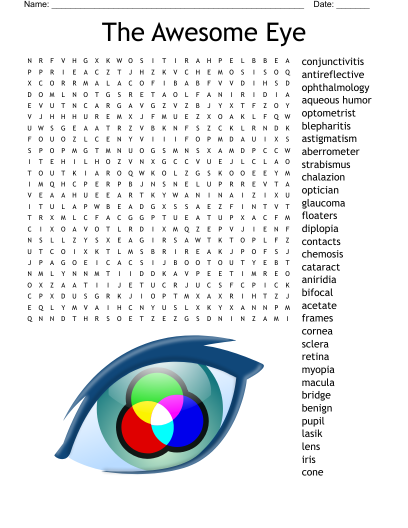 Ophthalmology Terminology Crossword WordMint Ophthalmology Terminology Crossword WordMint