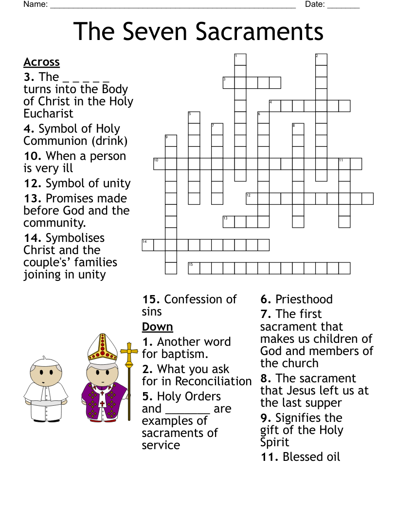 Church Crossword Puzzles Printable Church Crossword Puzzles Printable