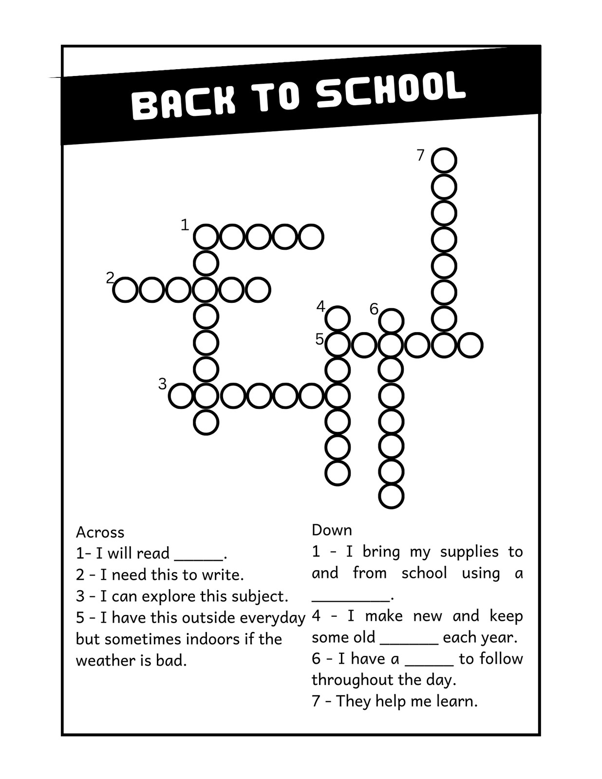Crossword Puzzles Printable Middle School Crossword Puzzles Printable Middle School