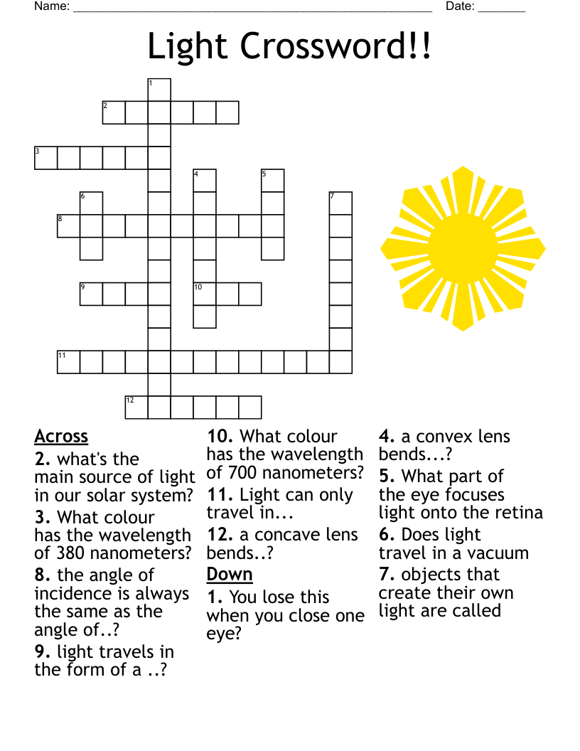 Parts Of The Eye Crossword WordMint