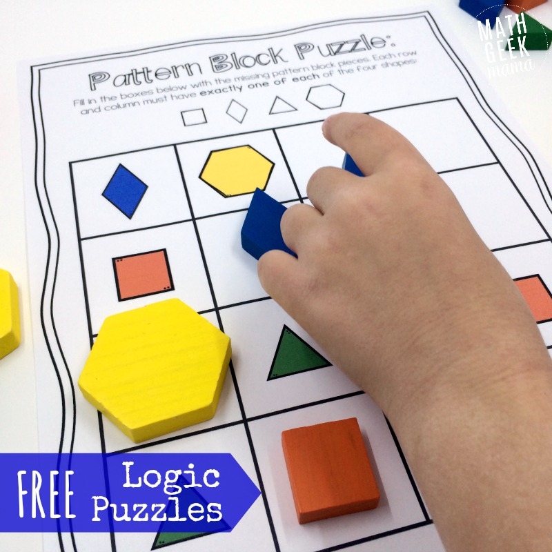Free Printable Block Pattern Puzzles Free Printable Block Pattern Puzzles