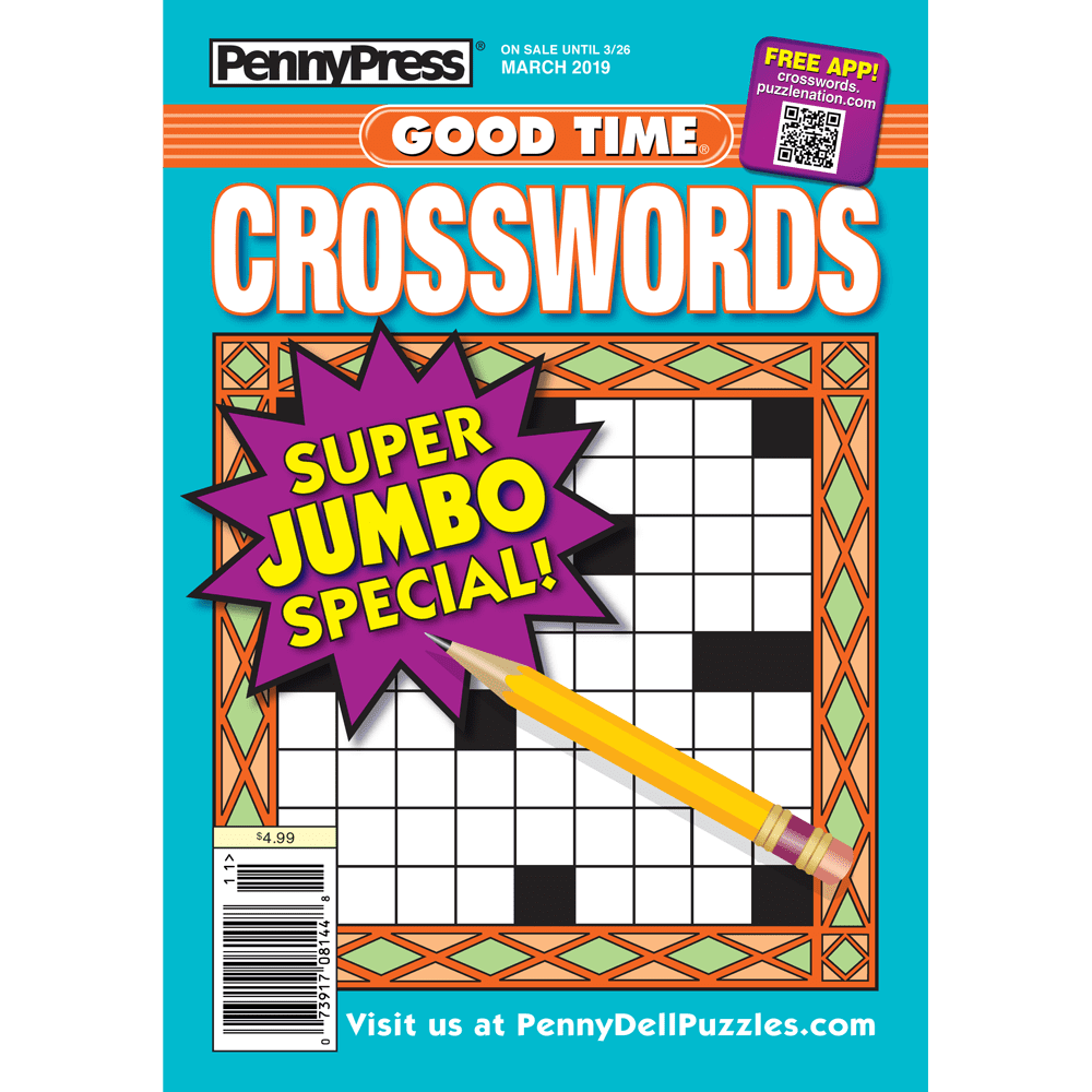 Penny Dell Favorite Good Time Crosswords 3 Pack Puzzle Books Hard Word Game Paperback Walmart