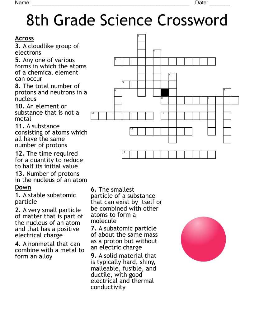 Physical Science Crossword WordMint Physical Science Crossword WordMint