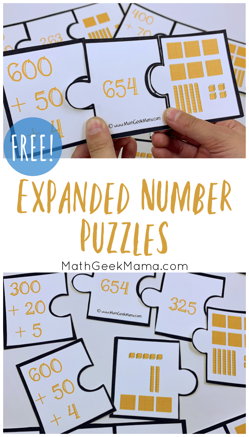 Place Value Puzzles To Understand Large Numbers Math Geek Mama Place Value Puzzles To Understand Large Numbers Math Geek Mama