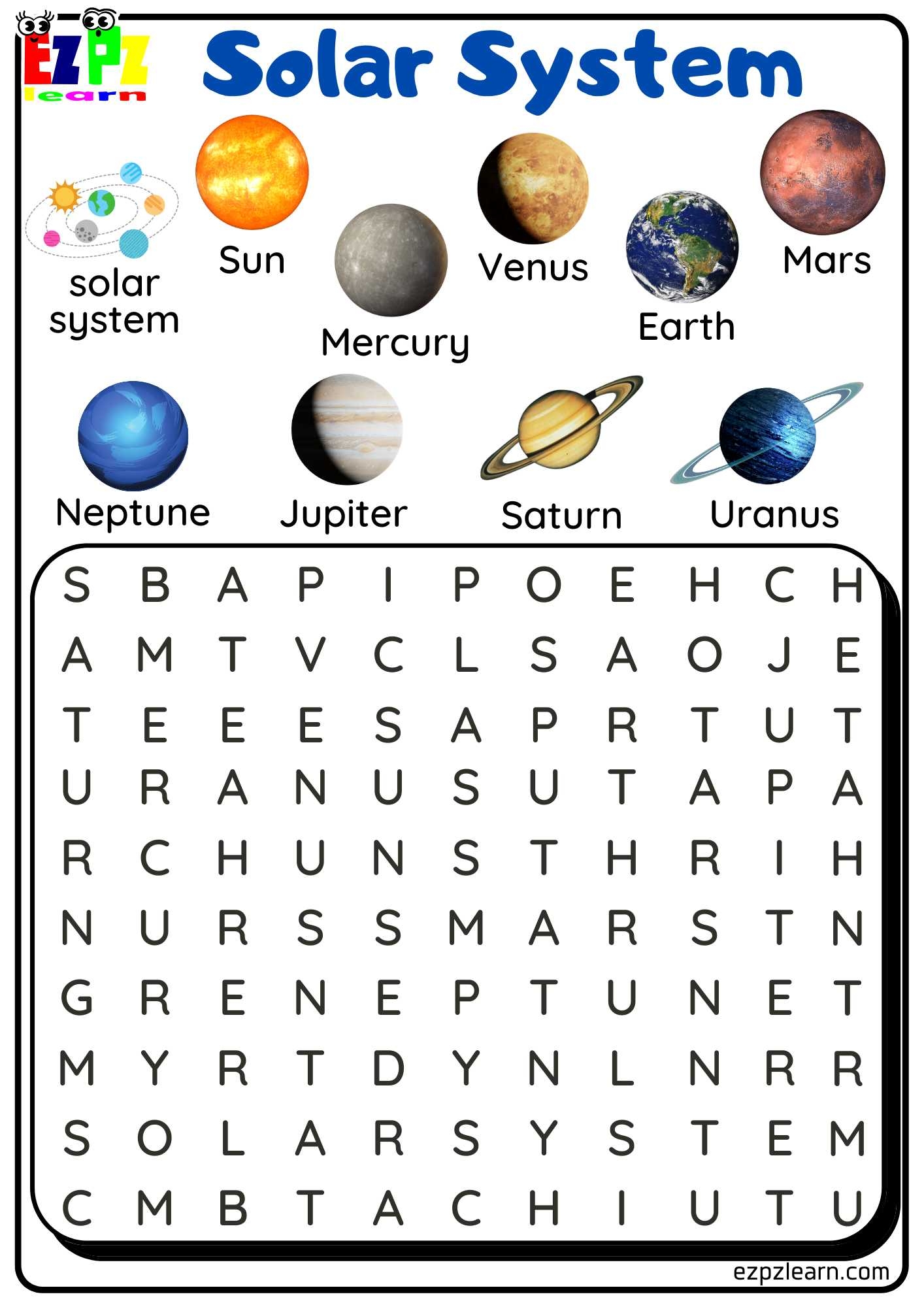 Planets Crossword Puzzles Printable Educational Planets Crossword Puzzles Printable Educational