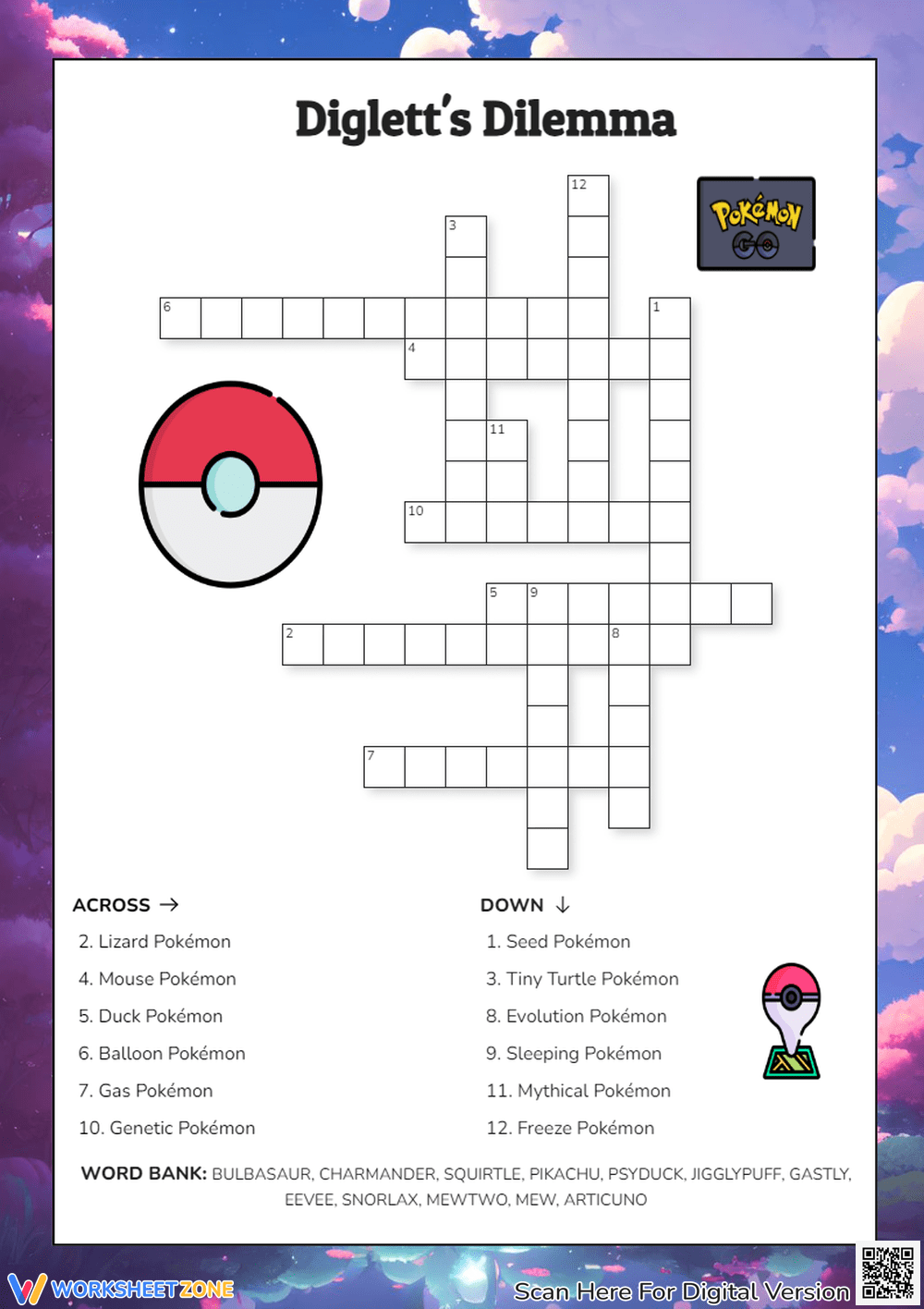 Pokemon Crossword Puzzle Worksheets 2025 Pokemon Crossword Puzzle Worksheets 2025