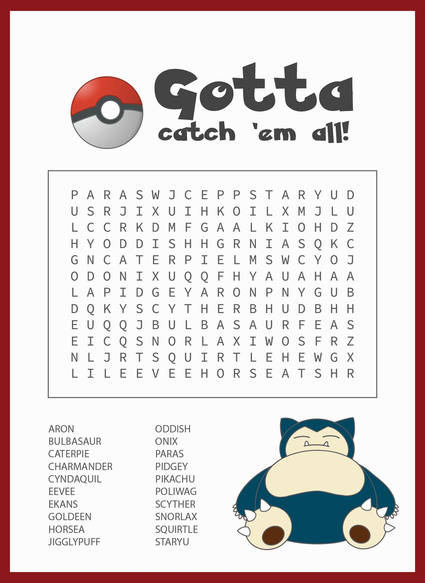 Pokemon Word Search Puzzles 10 Free PDF Printables Printablee Pokemon Word Search Puzzles 10 Free PDF Printables Printablee