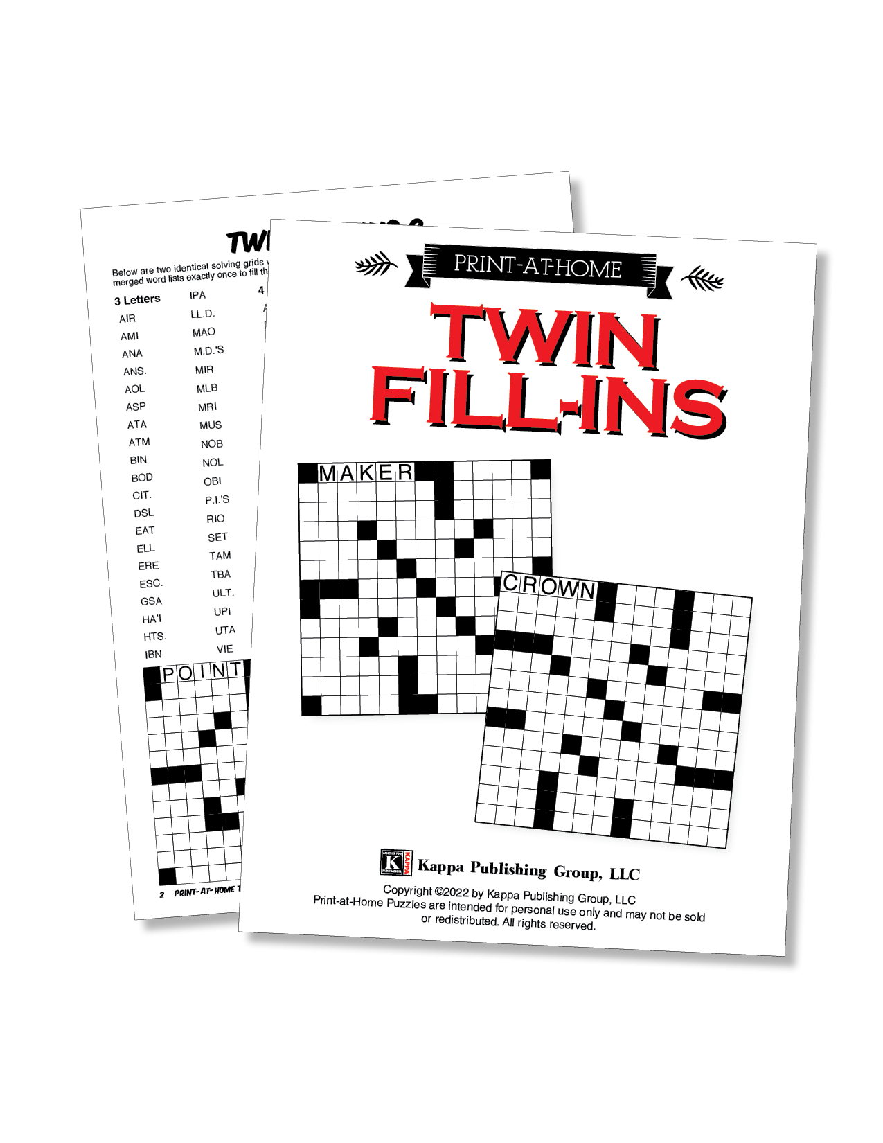 Print at Home Twin Fill Ins Kappa Puzzles Print at Home Twin Fill Ins Kappa Puzzles