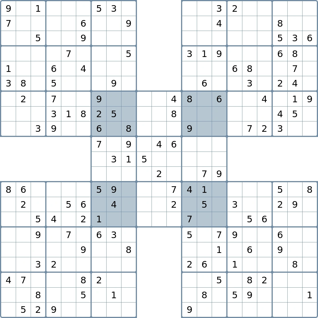 Print Samurai Sudoku Escape Sudoku Print Samurai Sudoku Escape Sudoku