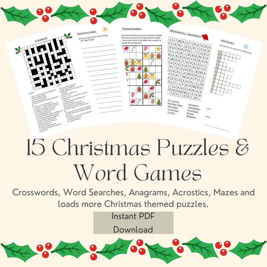Printable 15 Christmas Puzzles Word Games And Activity Pages For Adults Etsy UK Printable 15 Christmas Puzzles Word Games And Activity Pages For Adults Etsy UK